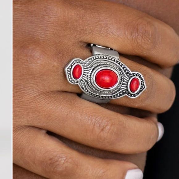 Silver Ring Red - Picture 2 of 2